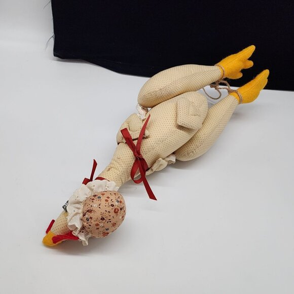 Handmade Hanging Plush Turkey Doll Kitchen Thanksgiving Decor Cotton Fabric - Picture 6 of 8